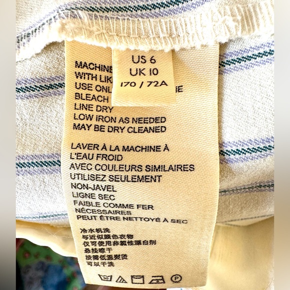 Anthropologie Essential Slim Crop Stripe Trouser - Picture 10 of 11